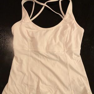 Lululemon white crisscross tank